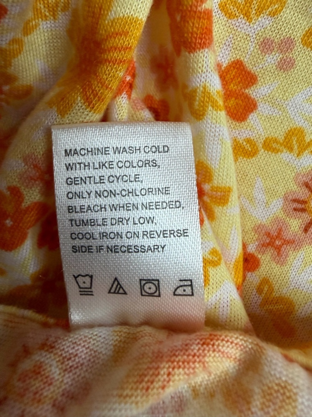 Floral Babydoll Orange Yellow Ditsy Print Cottagecore Y2K Summer Flowy Sundress - Picture 6 of 6